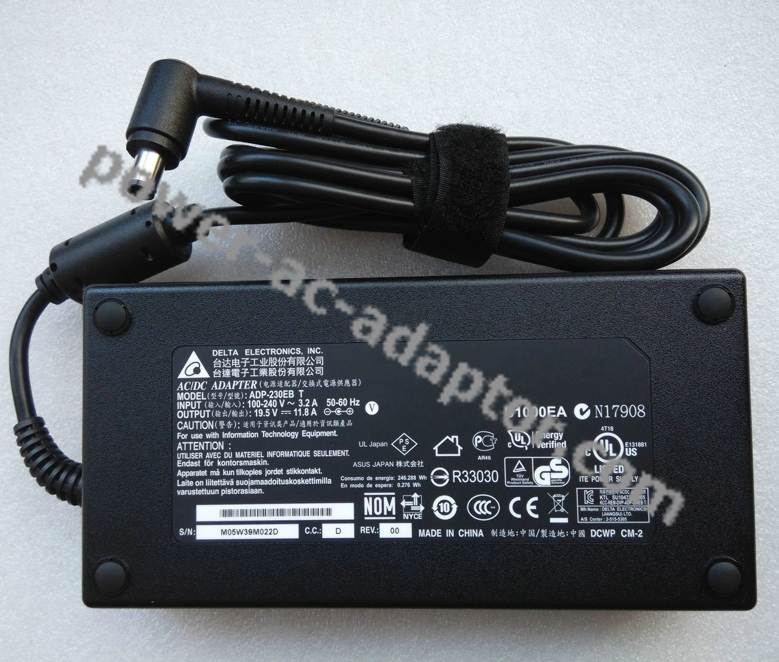 19.5V 11.8A ASUS ROG G20AJ-AU011S Desktop PC power AC Adapter